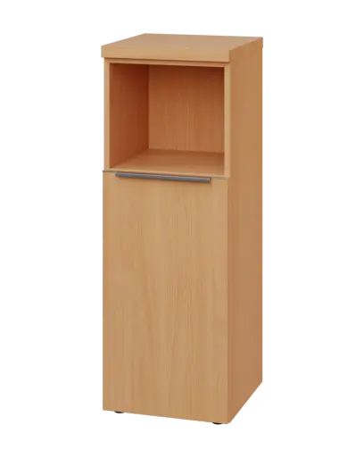 SIN 3 - 4DN kancelářská skříň, 1-dveřová/nika, levá, 1120x400x400, buk royal